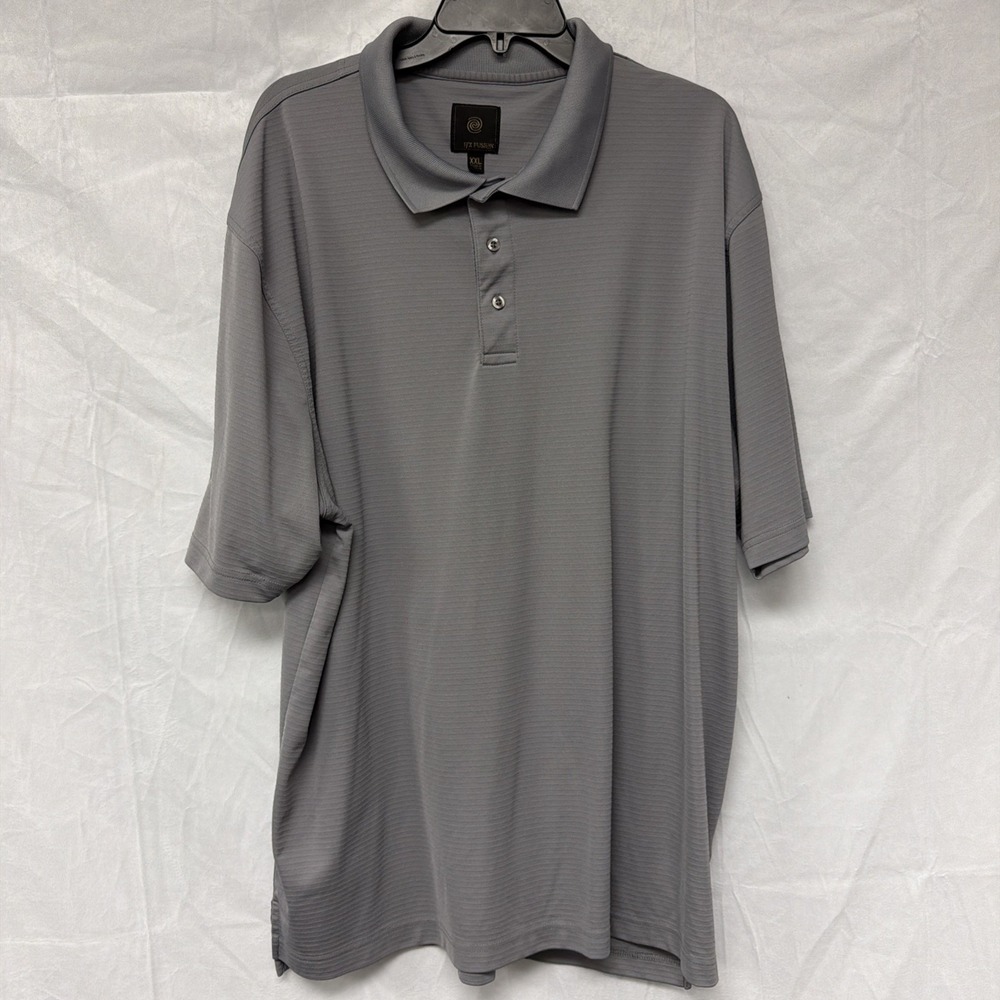 F/X Fusion Men's Size 2Xl‎ Short Sleeve Polo Gray Golf Sports